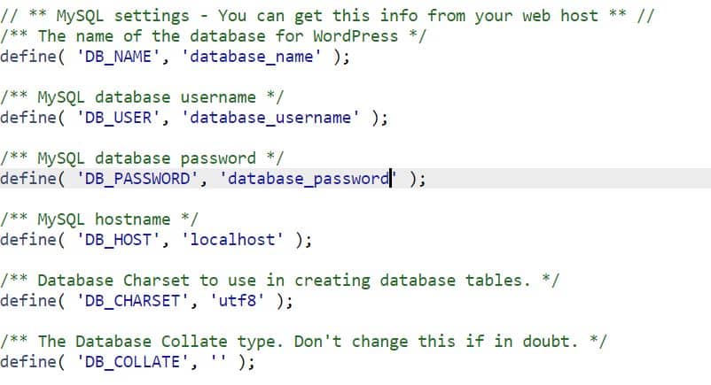 Error establishing a database connection